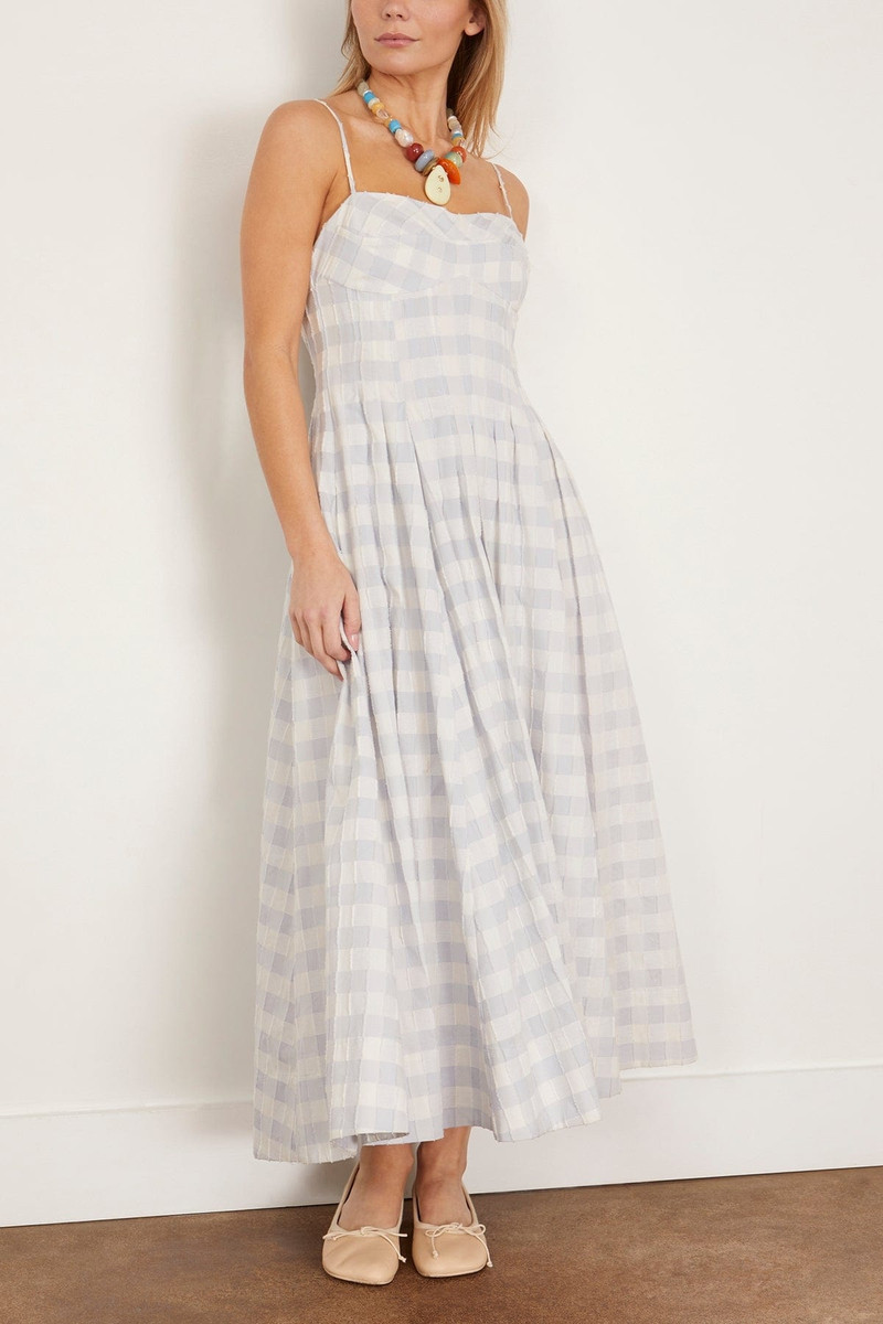 SIMKHAI Kittiya Sleeveless Midi Dress in Periwinkle Sky Multi outlook