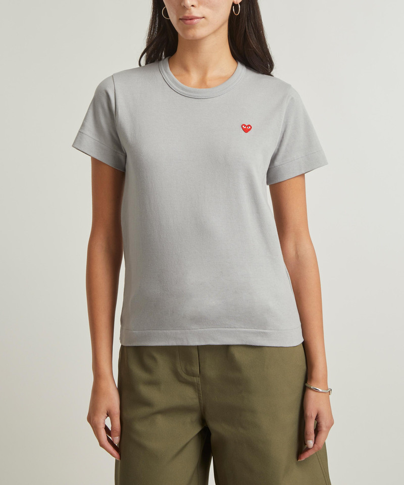 Grey Heart Appliqué T-Shirt 3