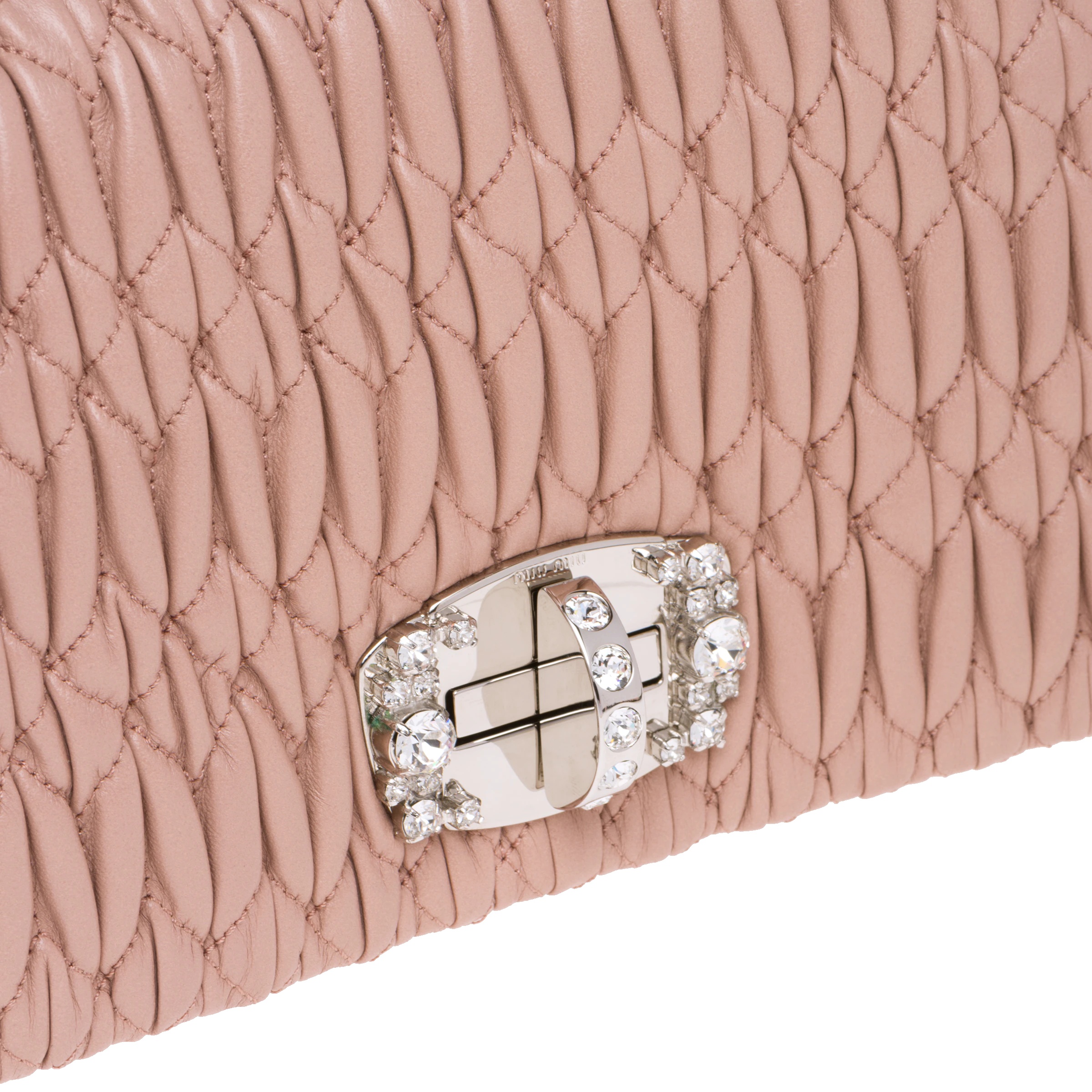 Miu Crystal Leather Bag - 6