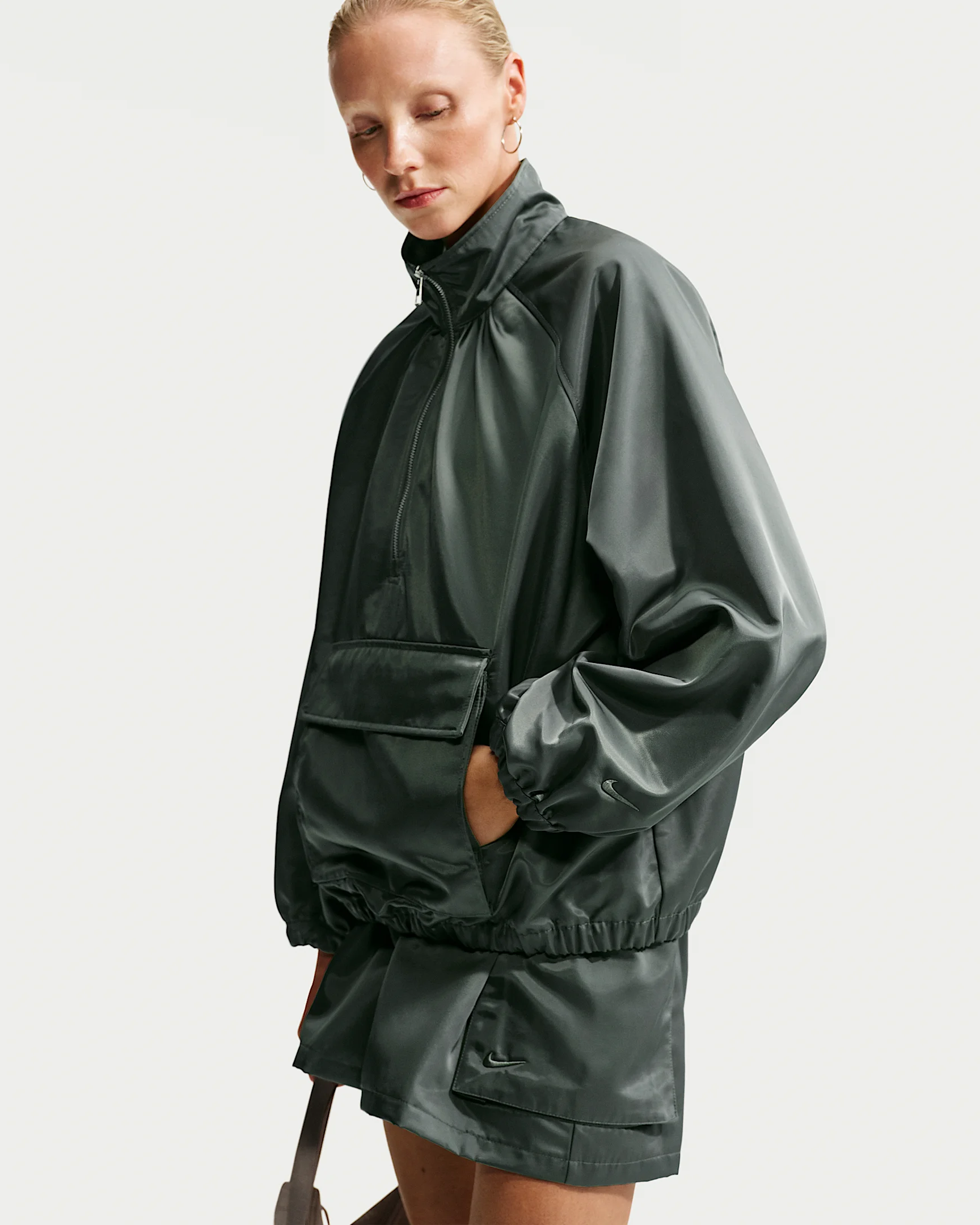 Nike Sportswear Women's Satin 1/4-Zip Anorak - 1