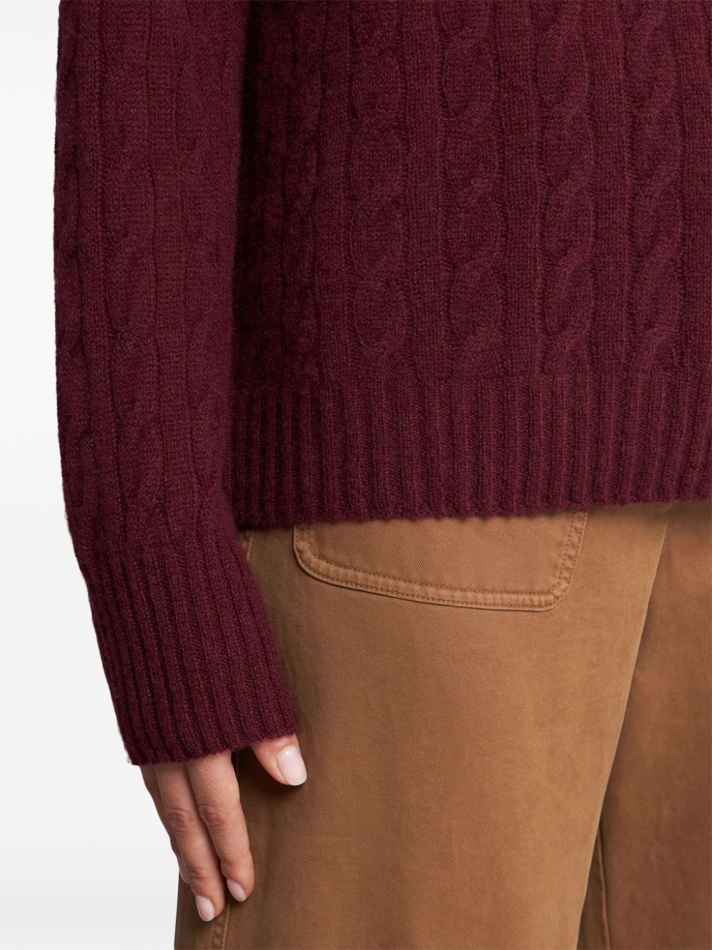 cable-knit cashmere jumper - 4