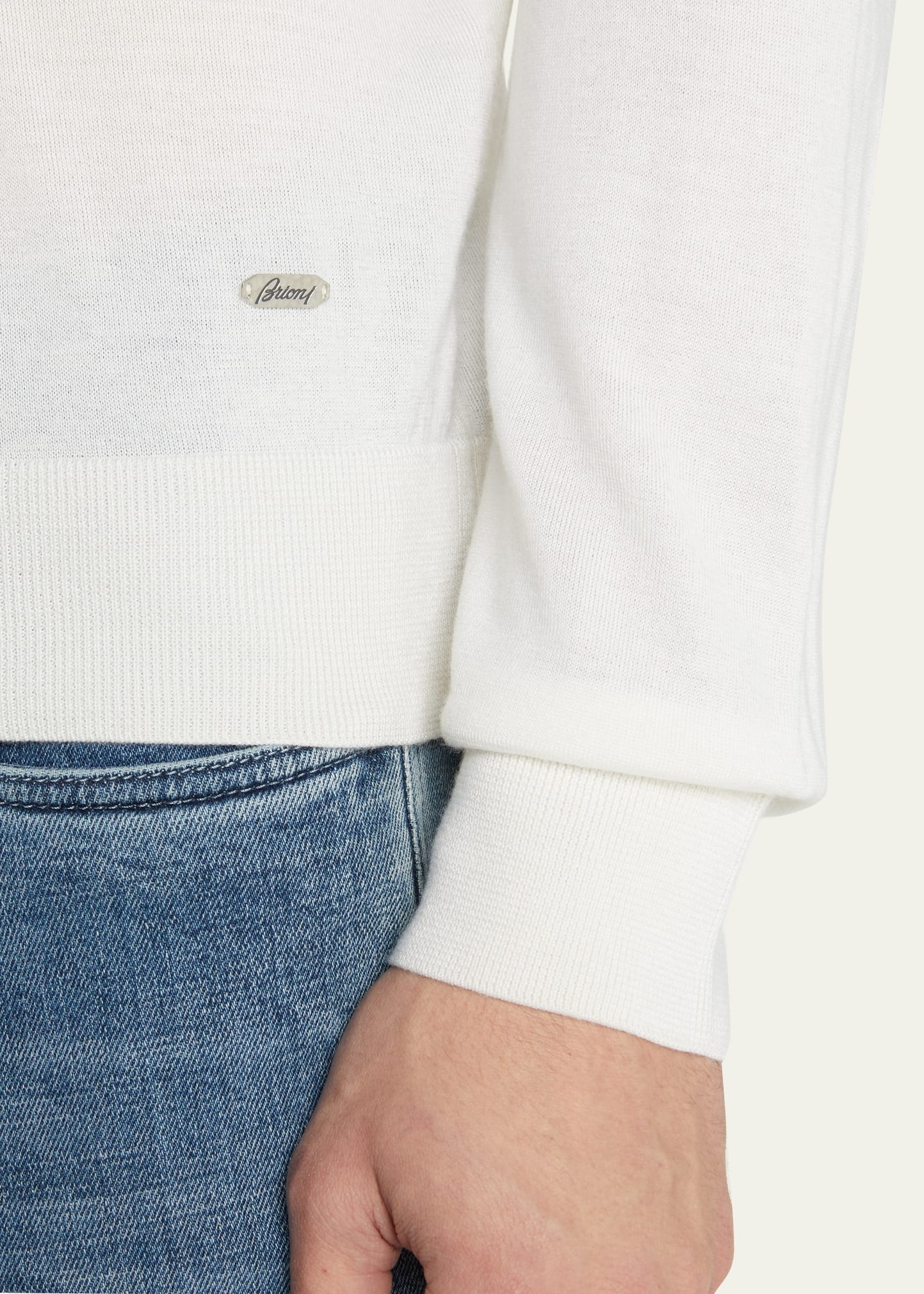Men's Cashmere-Silk Crewneck Sweater - 5