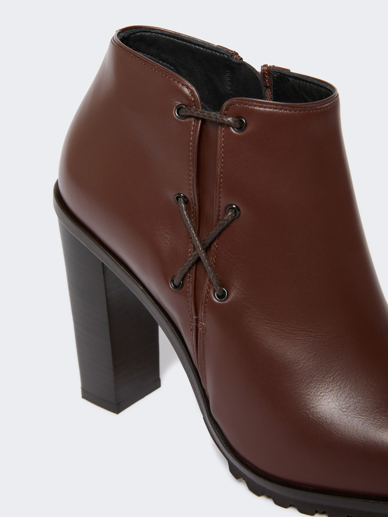 BRAIDY Smooth leather booties 5