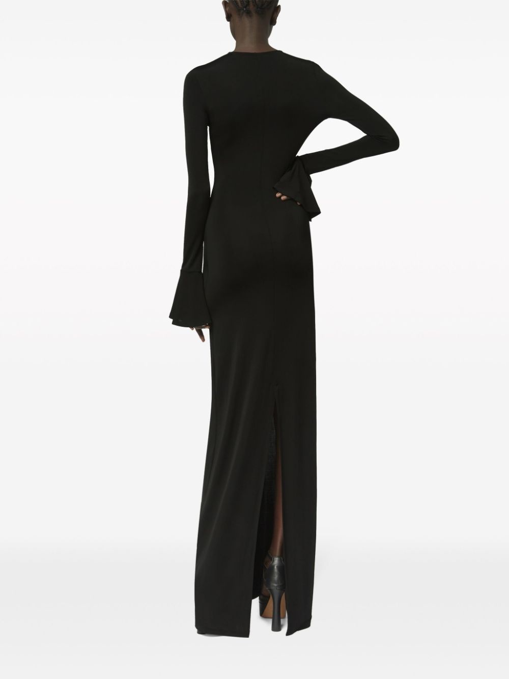 twisted jersey maxi dress - 3