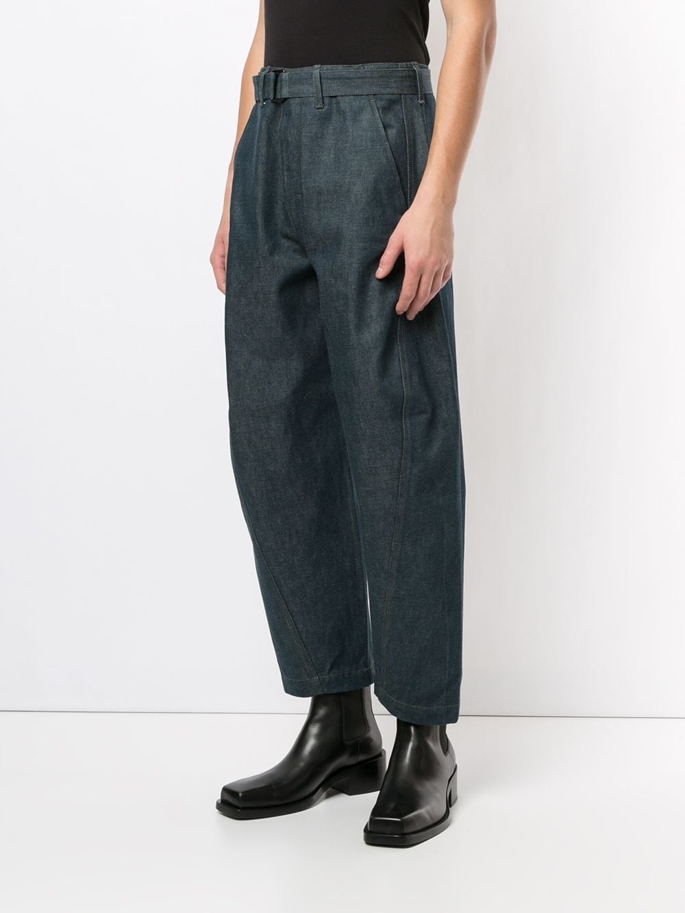 high-waisted tapered trousers - 3