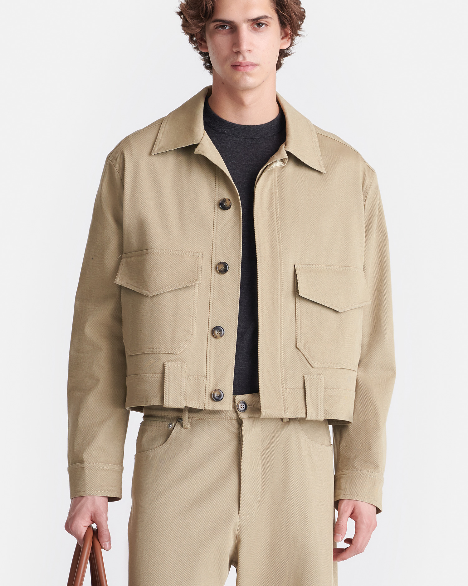 Cropped Cavalry Twill Jacket - 1