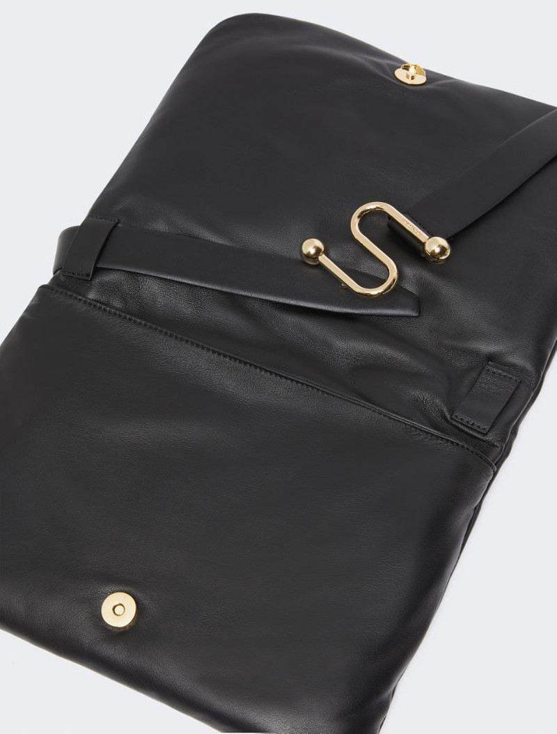 Padded nappa-leather Soffy Bag - black 5