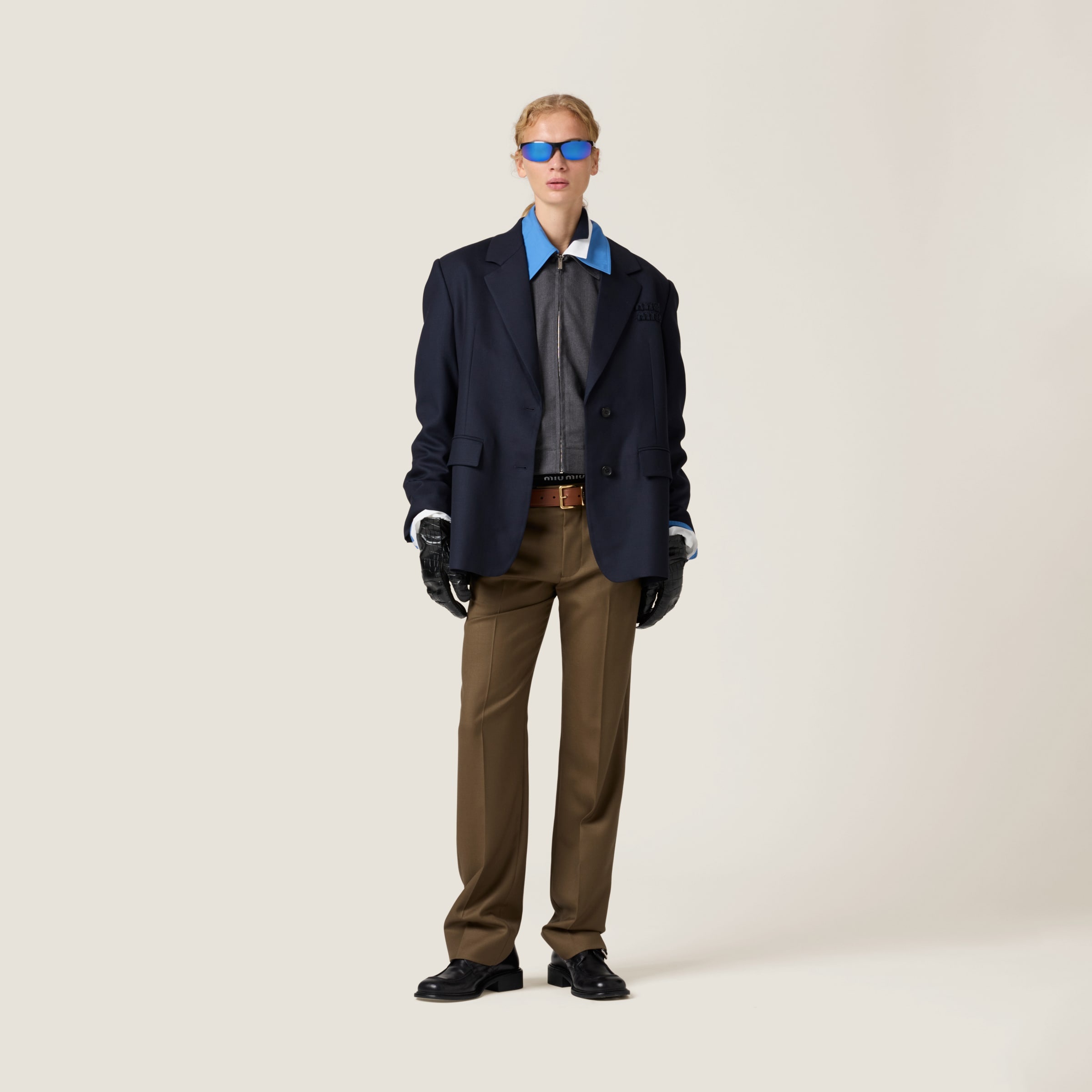 Single-breasted gabardine jacket - 2