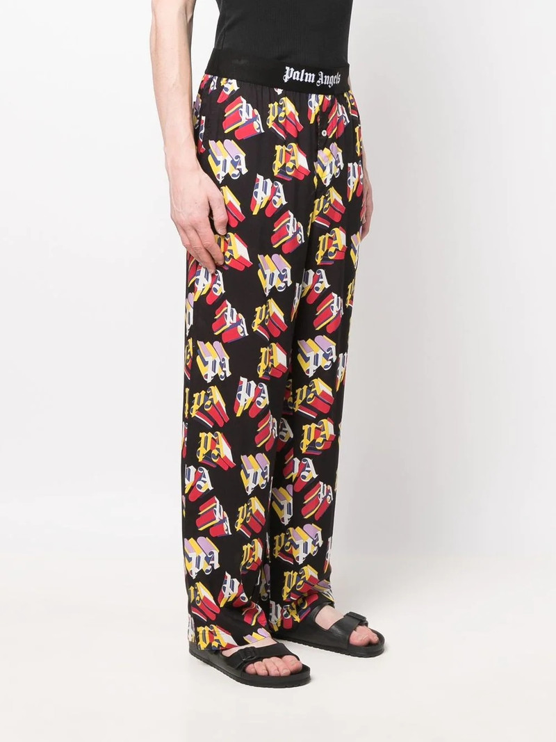 logo-print straight-leg trousers 3