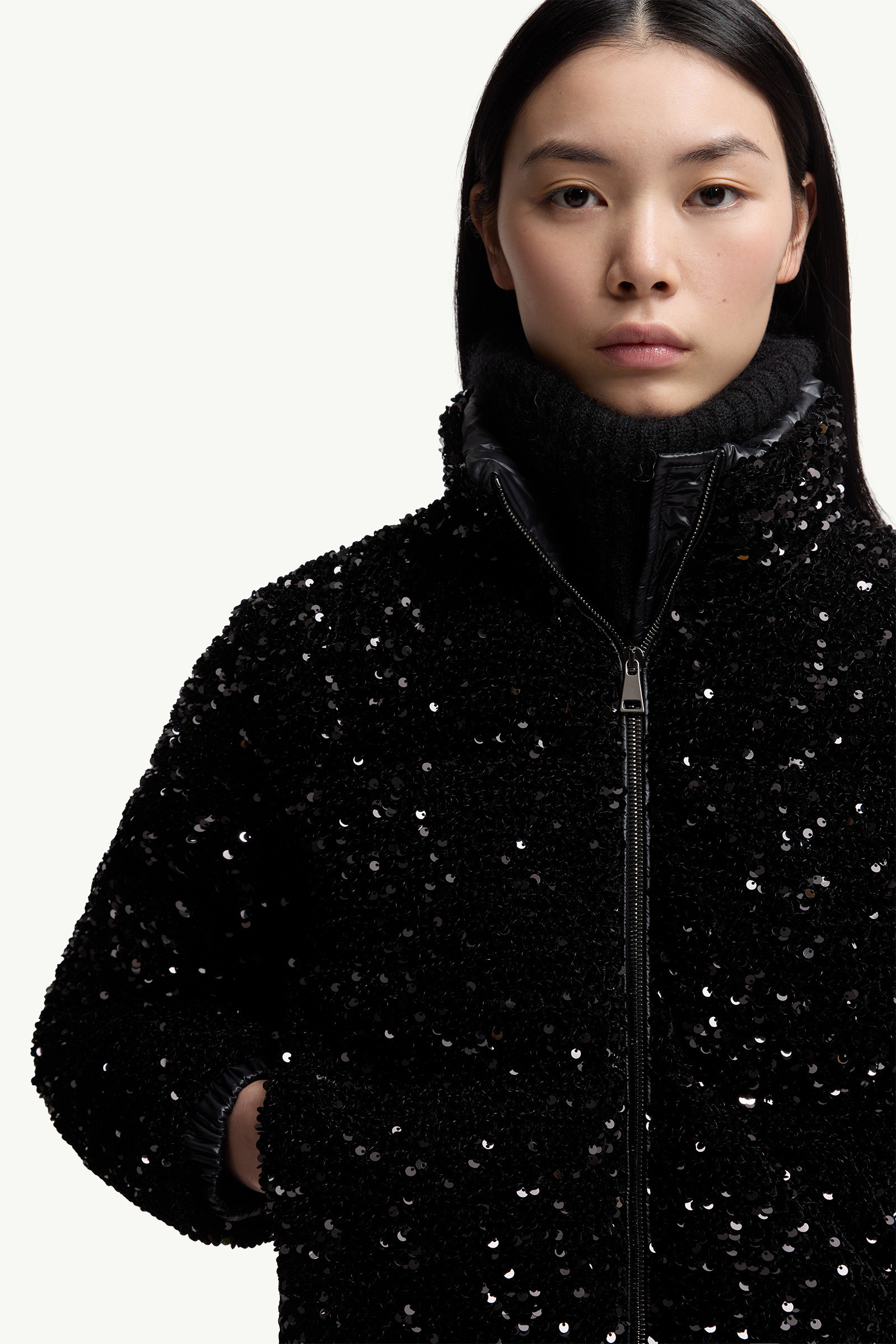 Louvi Sequin-Embroidered Short Down Jacket - 6