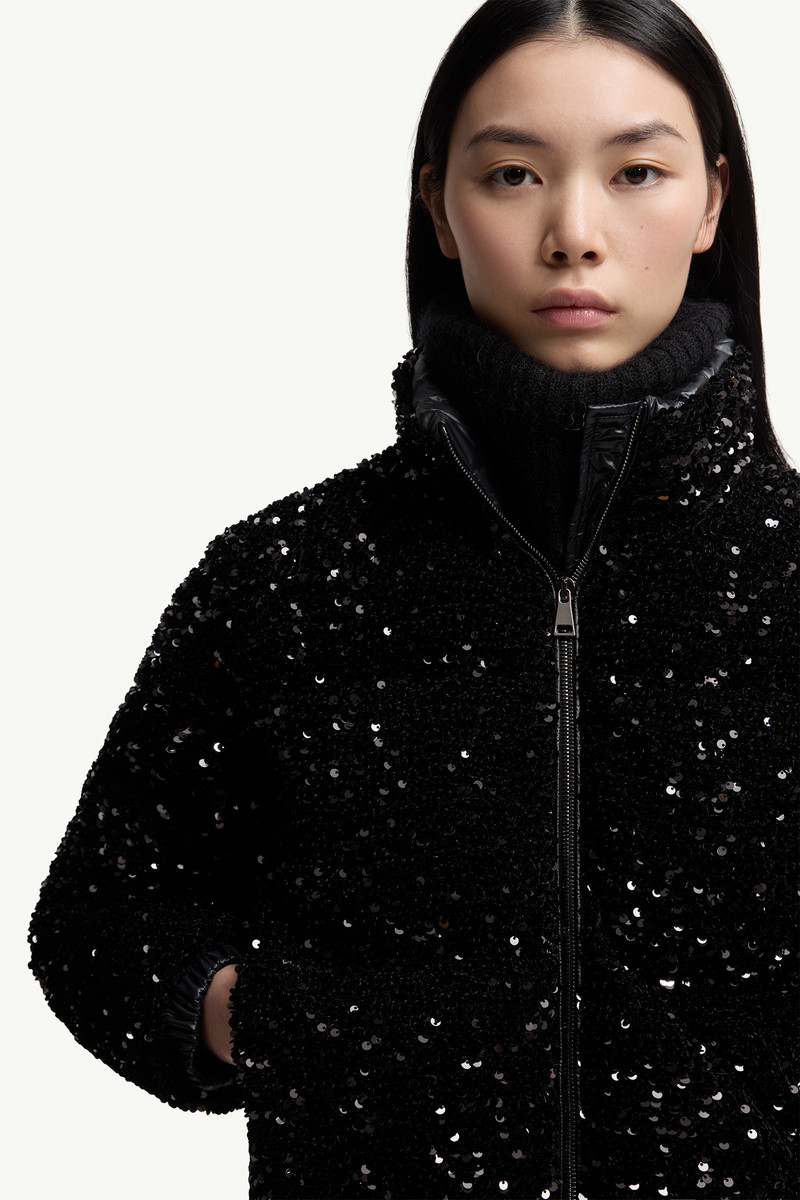 Louvi Sequin-Embroidered Short Down Jacket 6