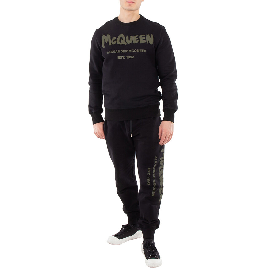 Alexander Mcqueen Graffiti Cotton Joggers - 3