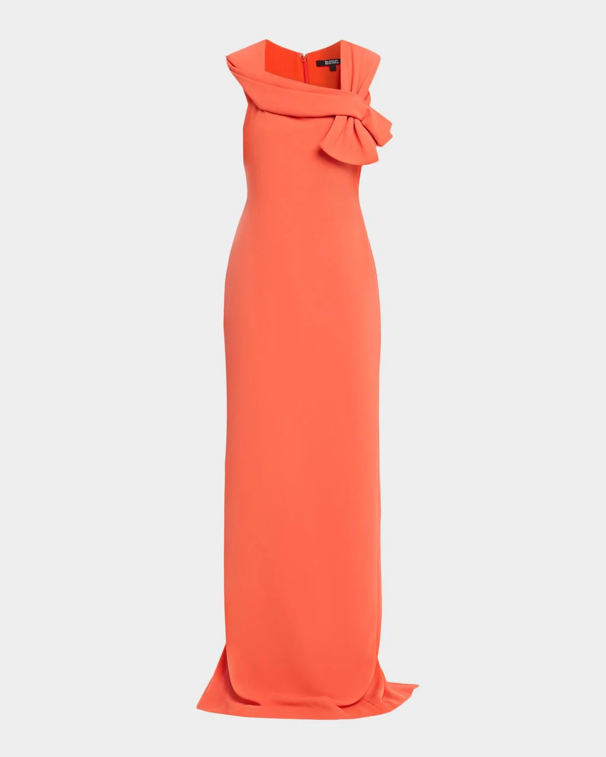 Sleeveless Draped Column Gown - 1