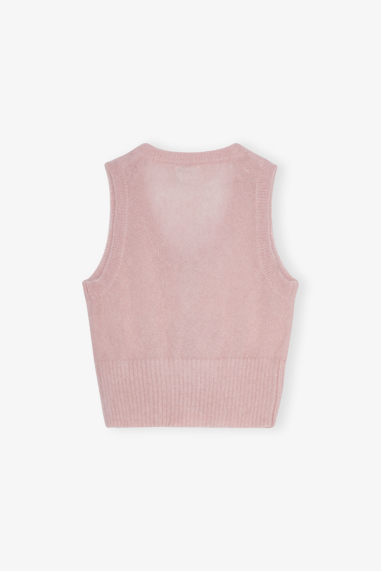 PINK MOHAIR TIE STRING VEST - 6