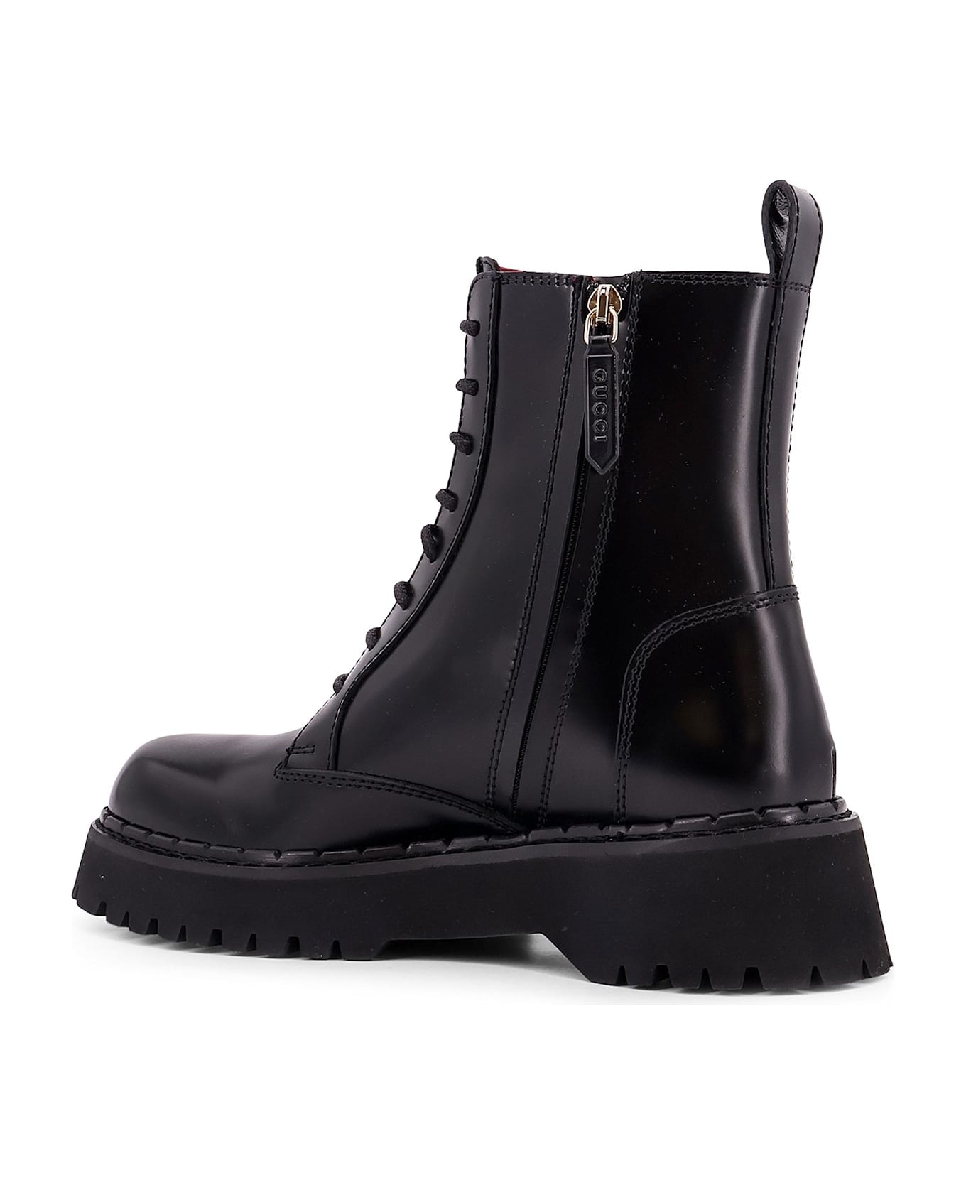 Black Leather Ankle Boots - 3