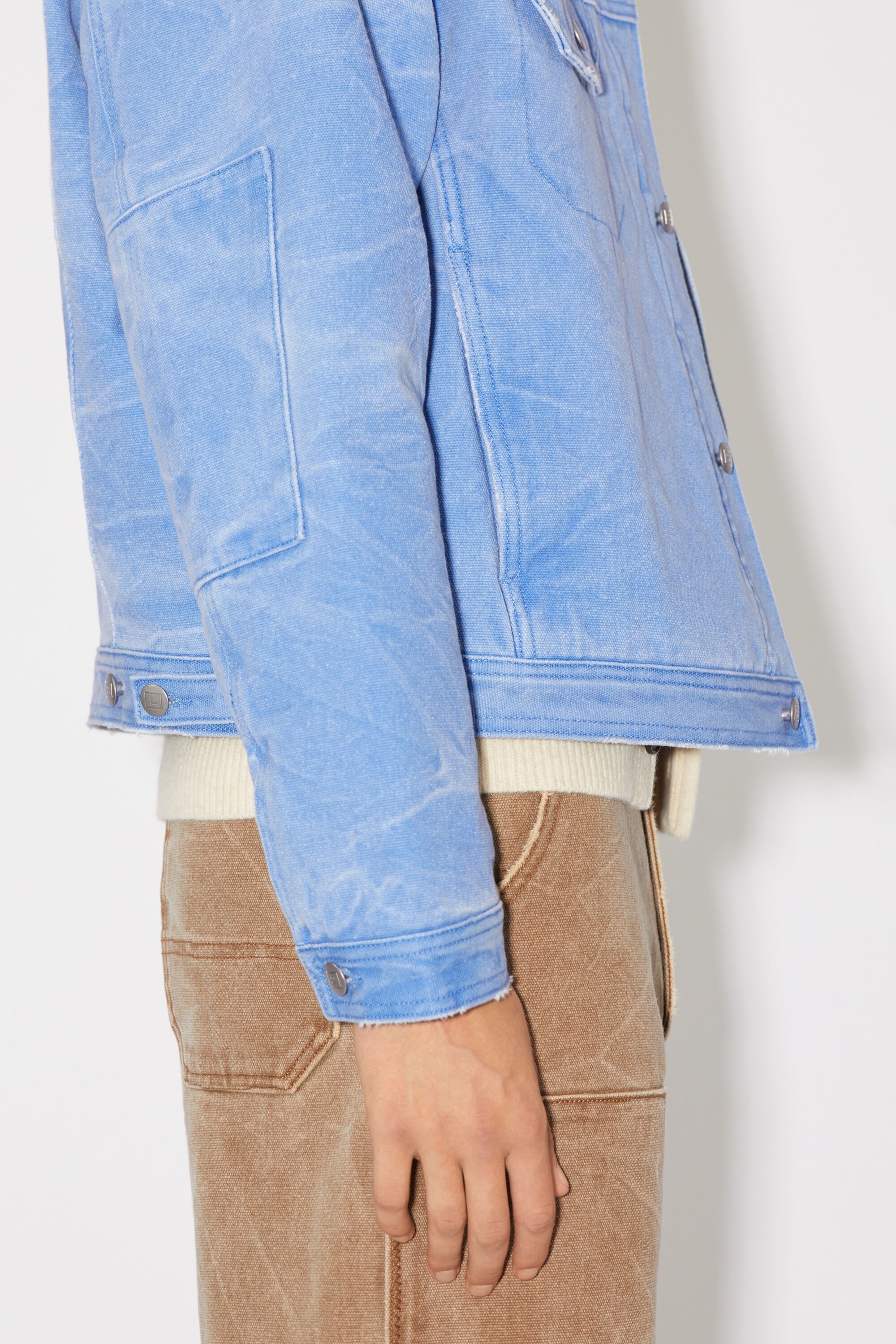 Padded denim jacket - Powder blue - 5