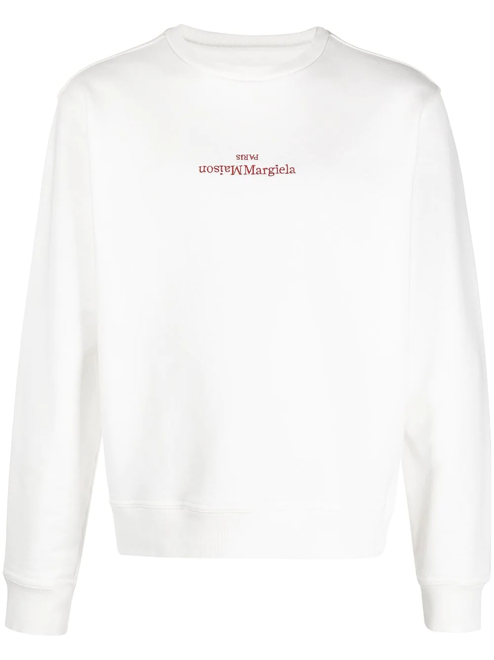 embroidered inverted logo sweatshirt - 1