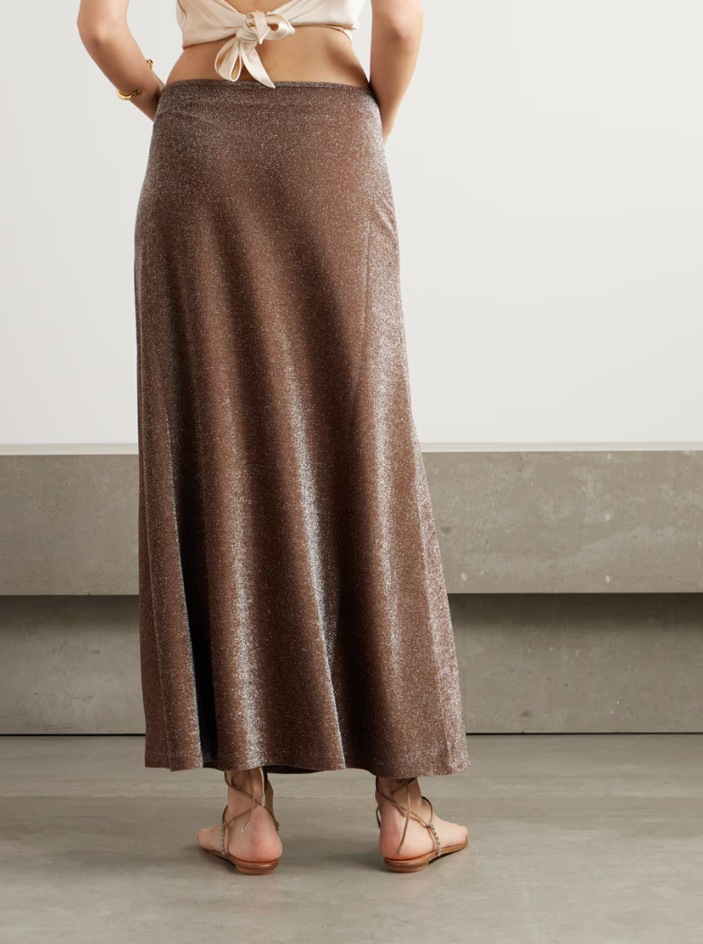 Chocolate Rainstorm Midi Skirt - 4