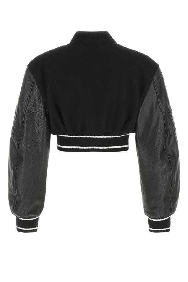 ジャケット Givenchy Black Wool Blend Bomber Jacket Givenchy Givenchy Woman Black Wool Blend Bomber Jacket