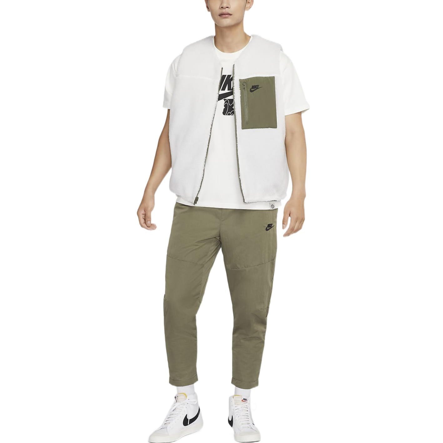 Nike Club+ Reversible Winterized Vest 'Green White' DQ4879-133 - 3