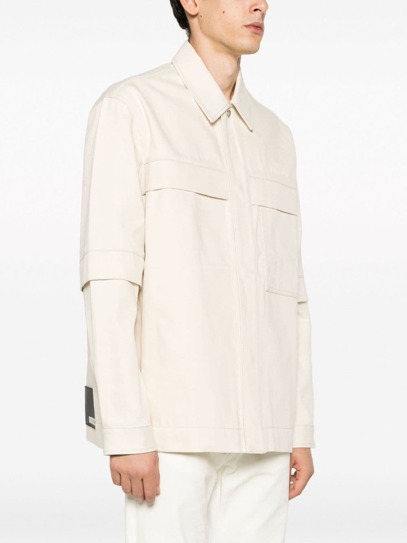 short-sleeve overlay cotton shirt jacket 3