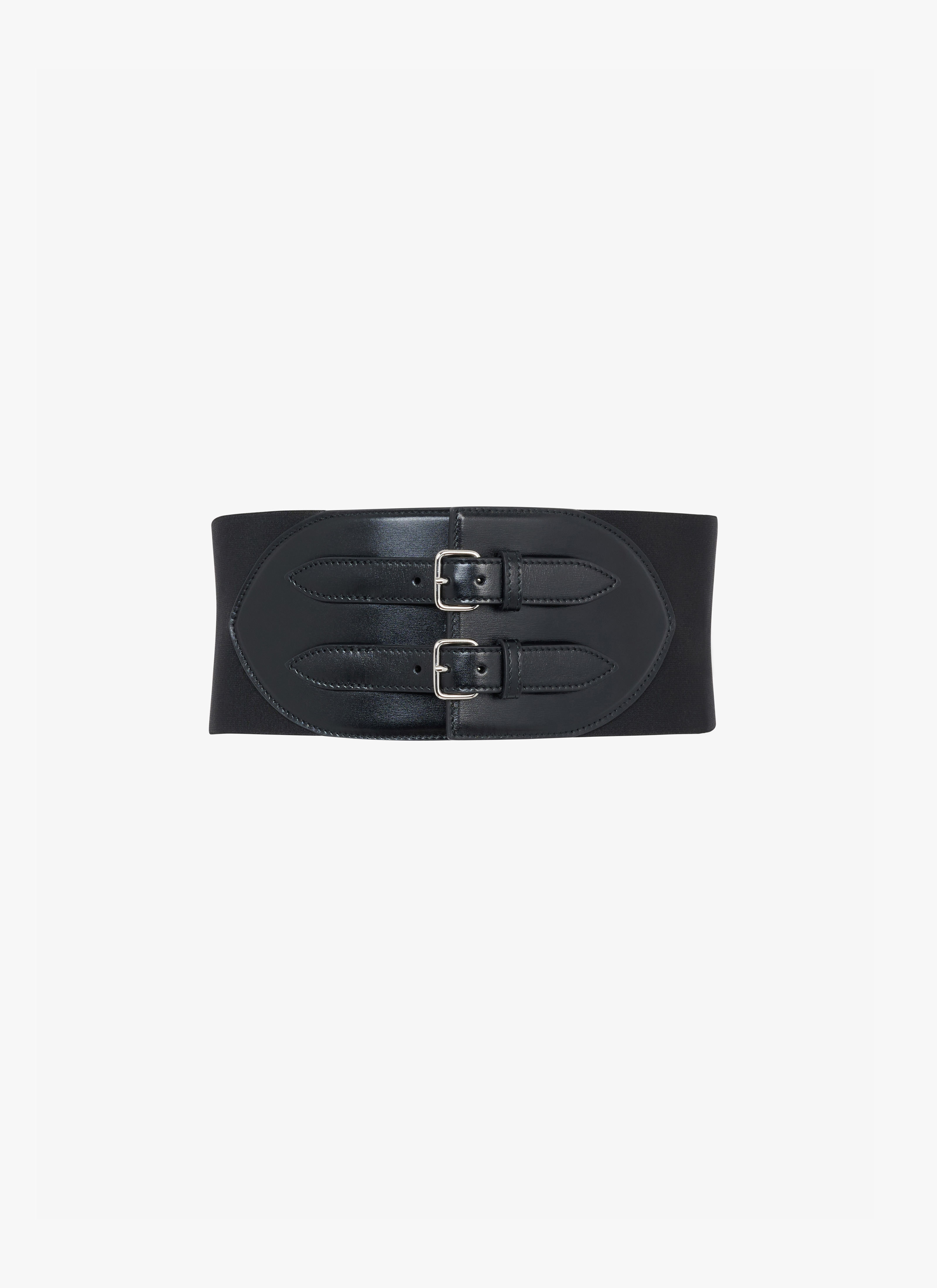 CORSET ELASTIQUE BELT IN STRETCH AND CALFSKIN - 1