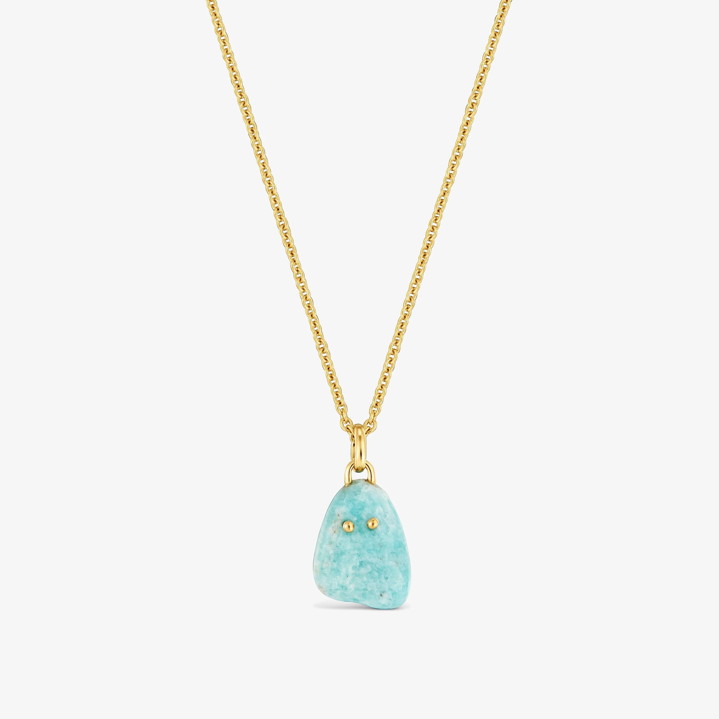 18kt gold vermeil and amazonite Necklace TOUS Boo - 1