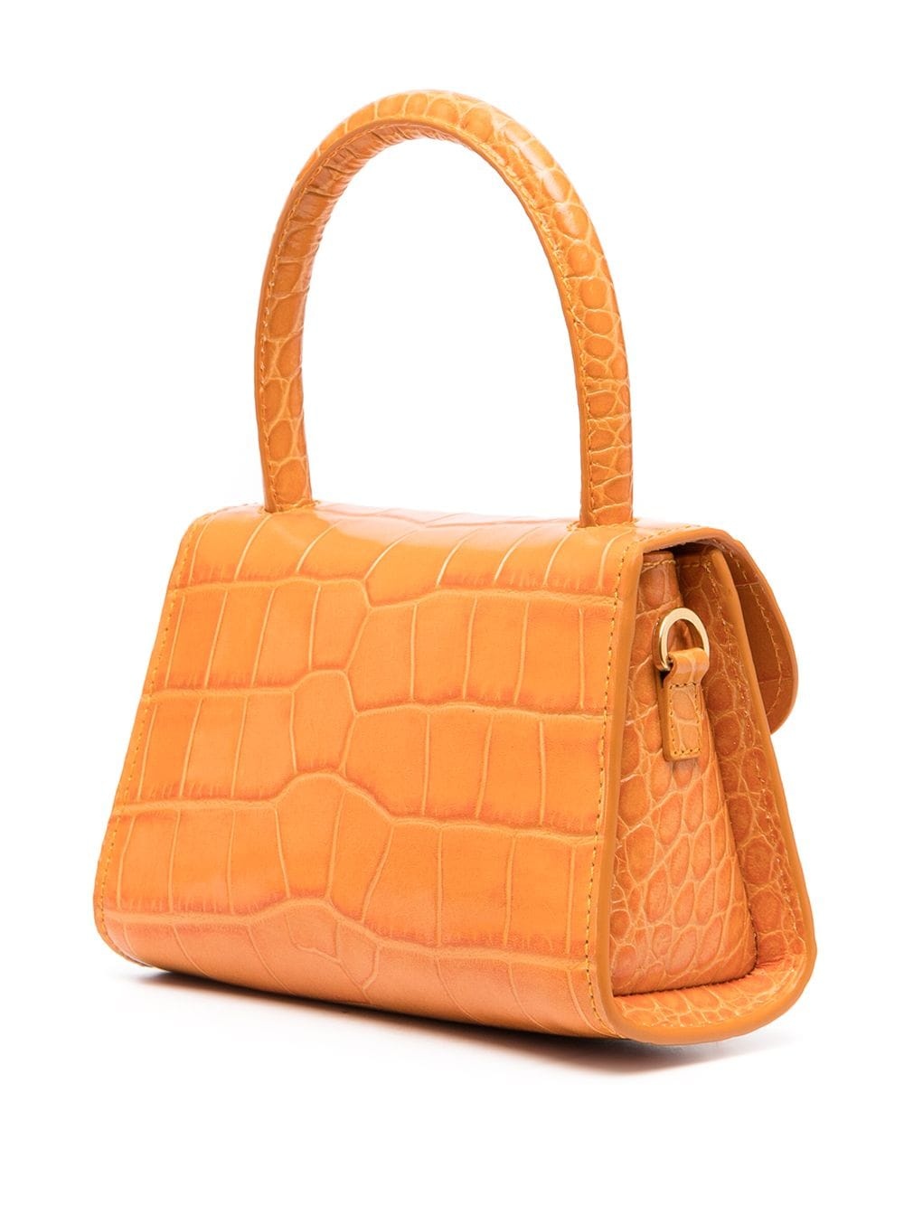 mini crocodile-effect tote - 3