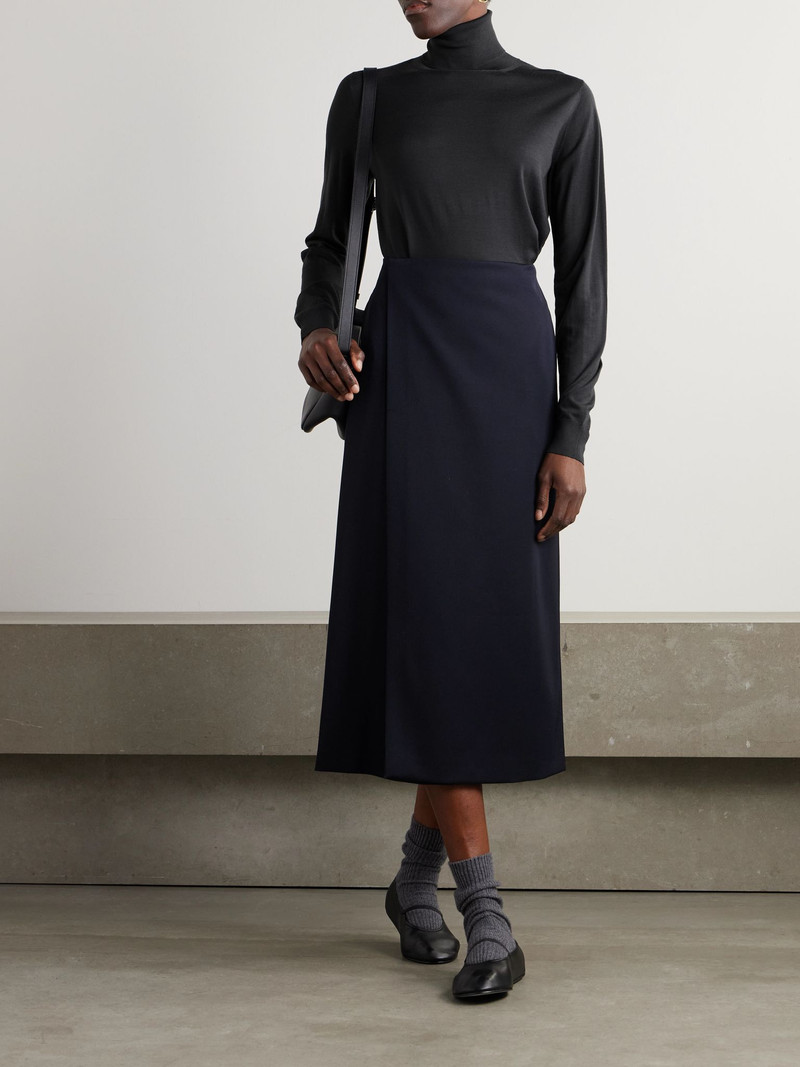 The Row Heva wool-jersey turtleneck sweater Gray outlook