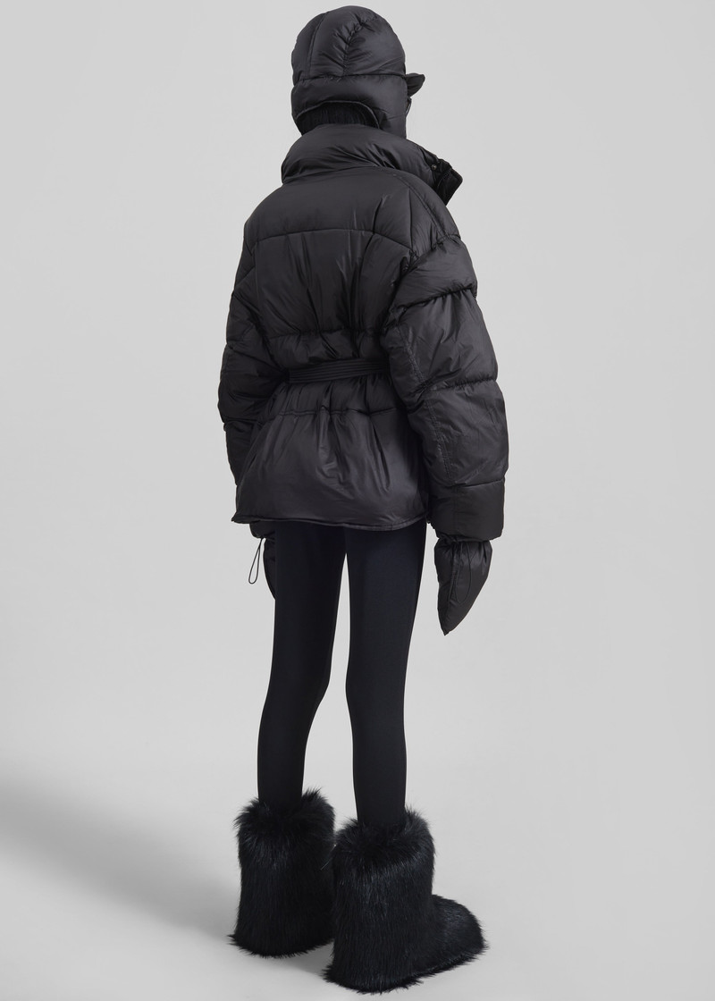 Moena Puffer Jacket & Accessories Set - Black 10