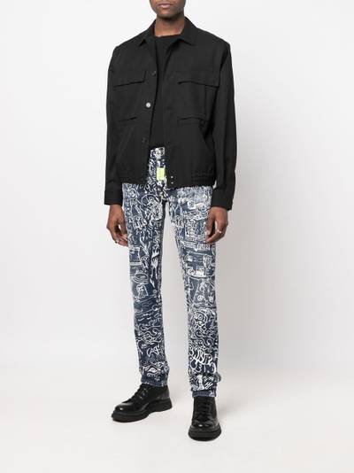 PHILIPP PLEIN all-over graphic-print jeans outlook