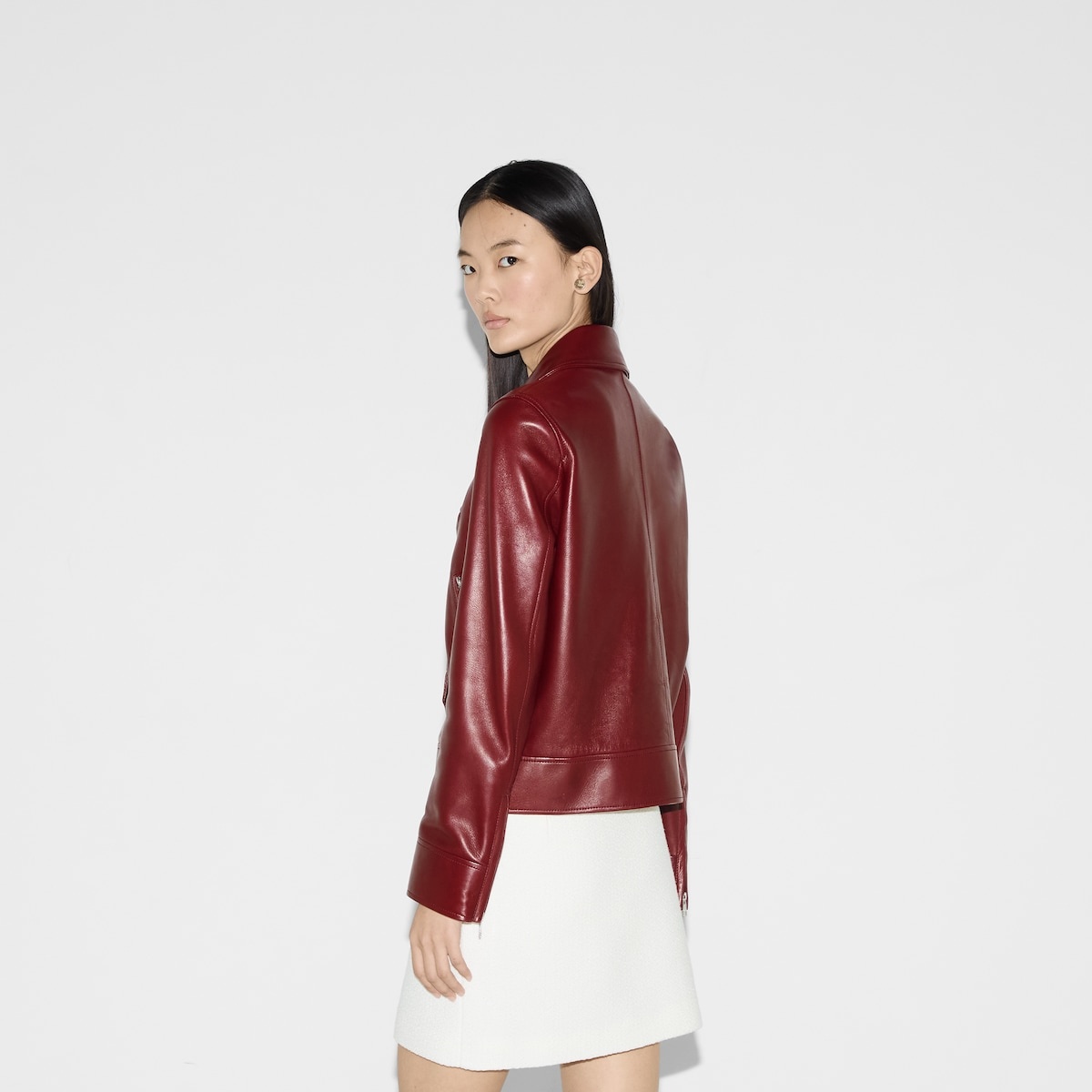 Leather biker jacket - 4