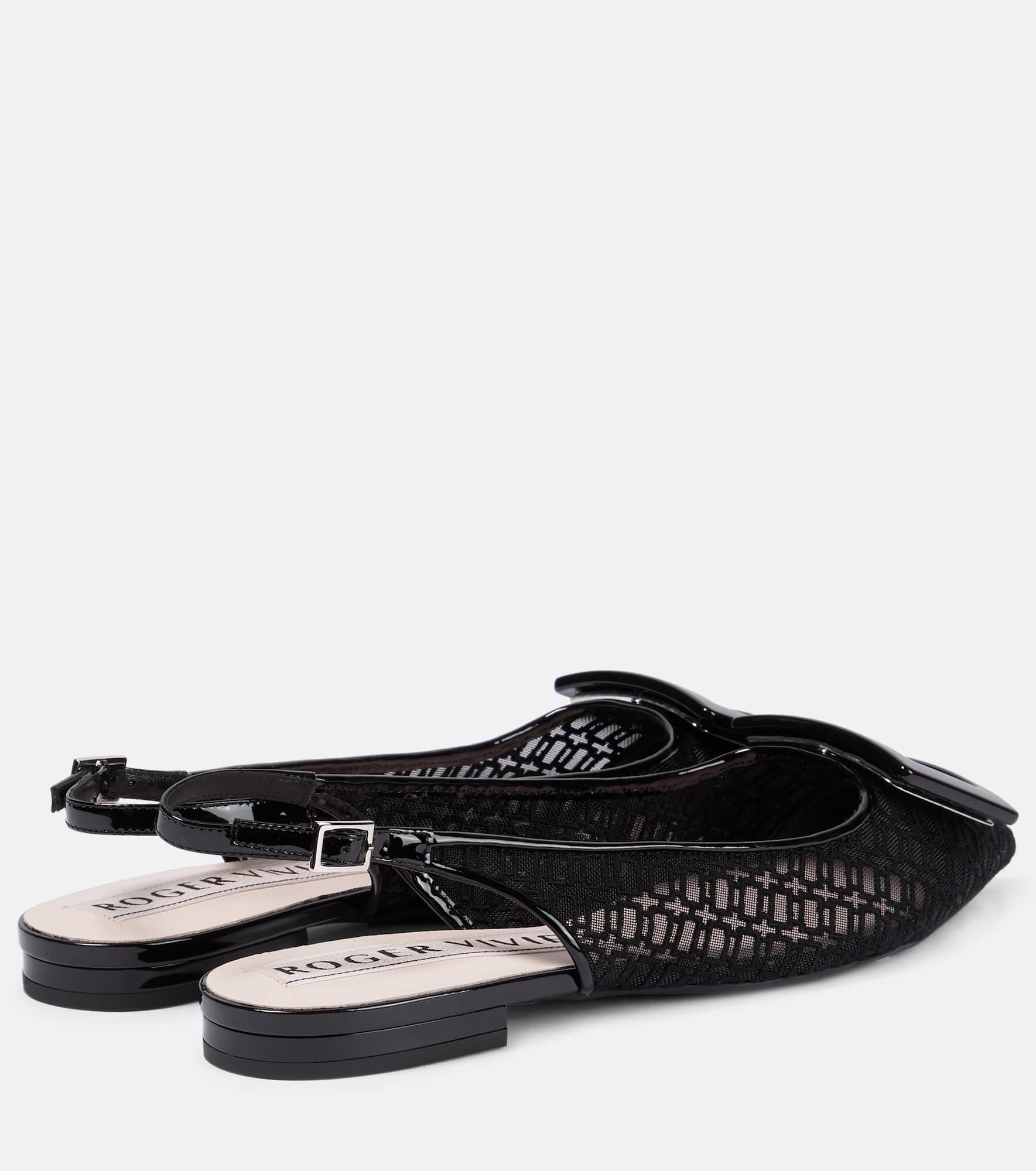 Gommettine net slingback flats - 3