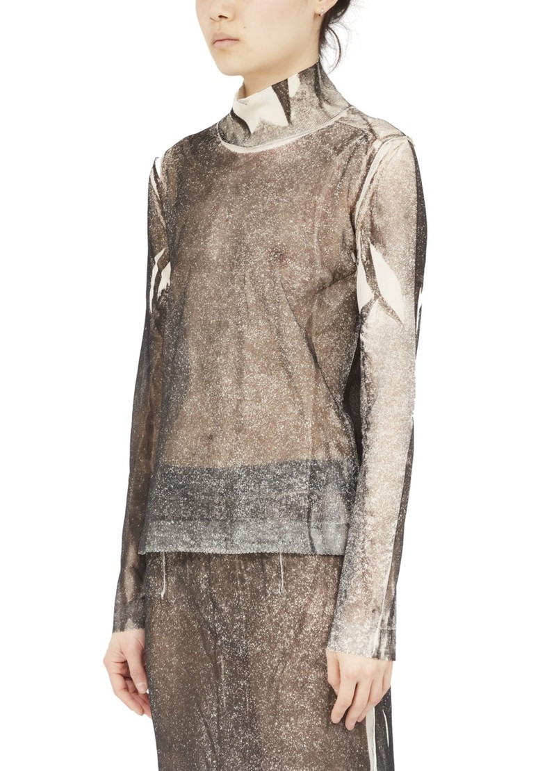 Serigraphic silk crepe top 9