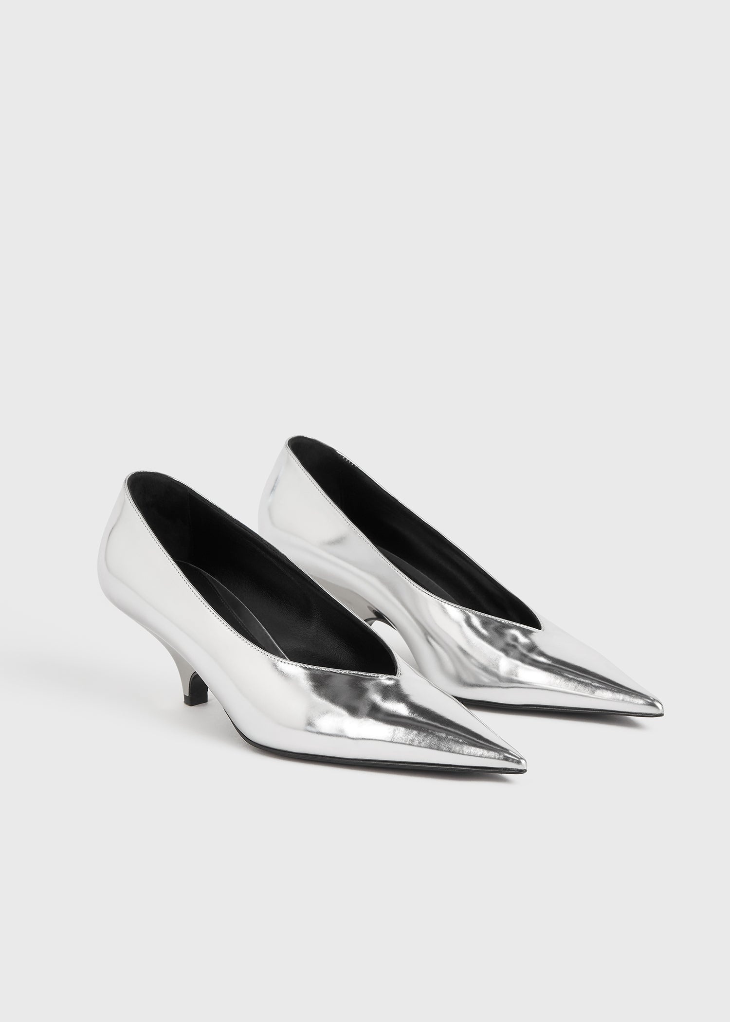 The Wedge-Heel Pump silver - 5