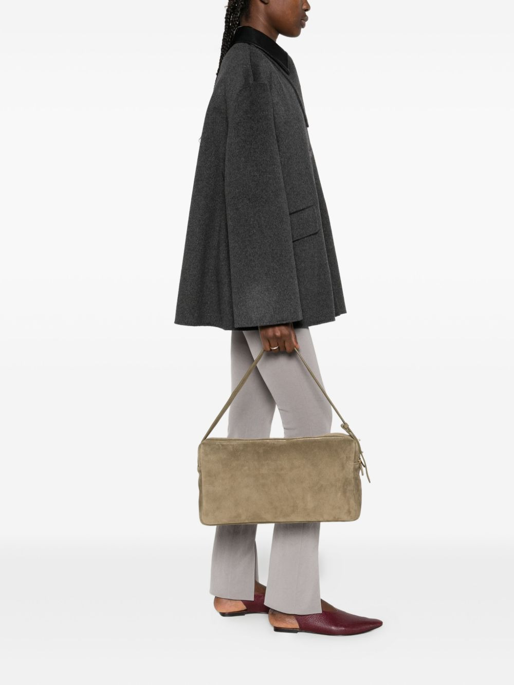large Trousse suede zip-fastening shoulder bag - 2