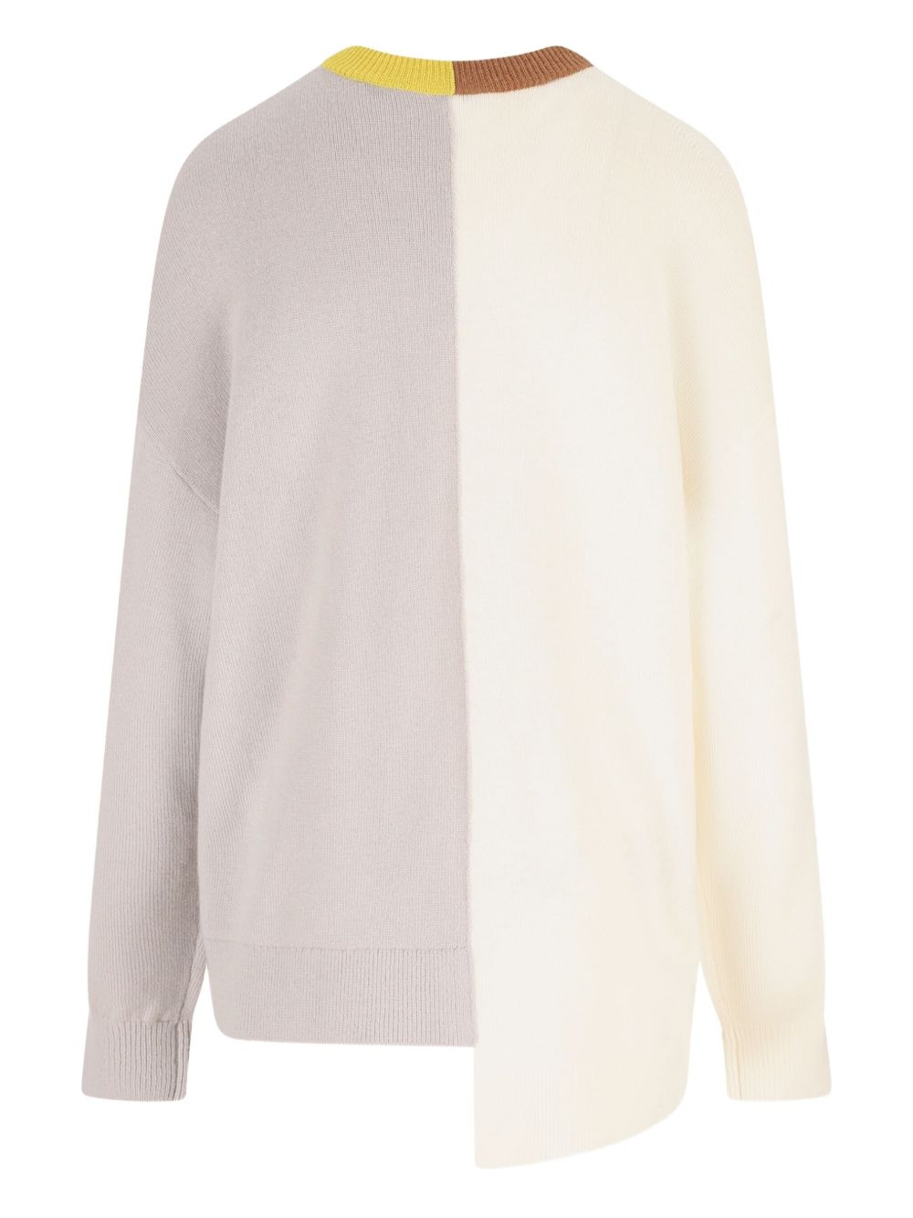 colour-block asymmetric sweater - 2