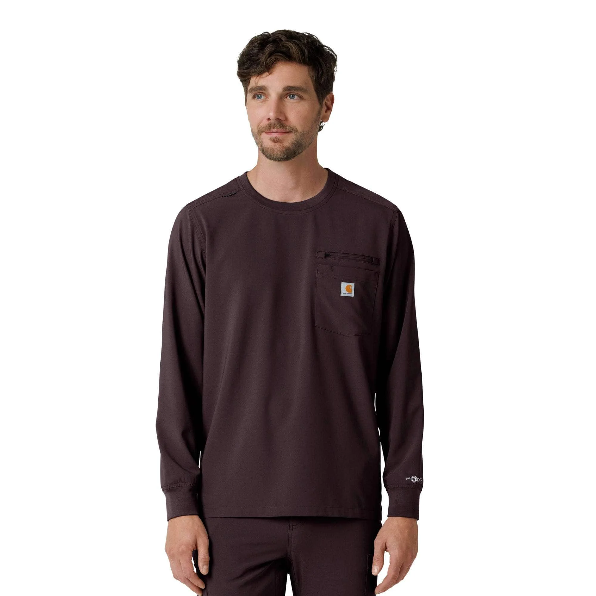 Force Cross-Flex Crew Neck Long Sleeve Scrub Top - 1