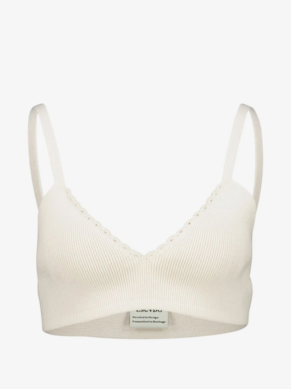 Cima scalloped ribbed-knit top - 1