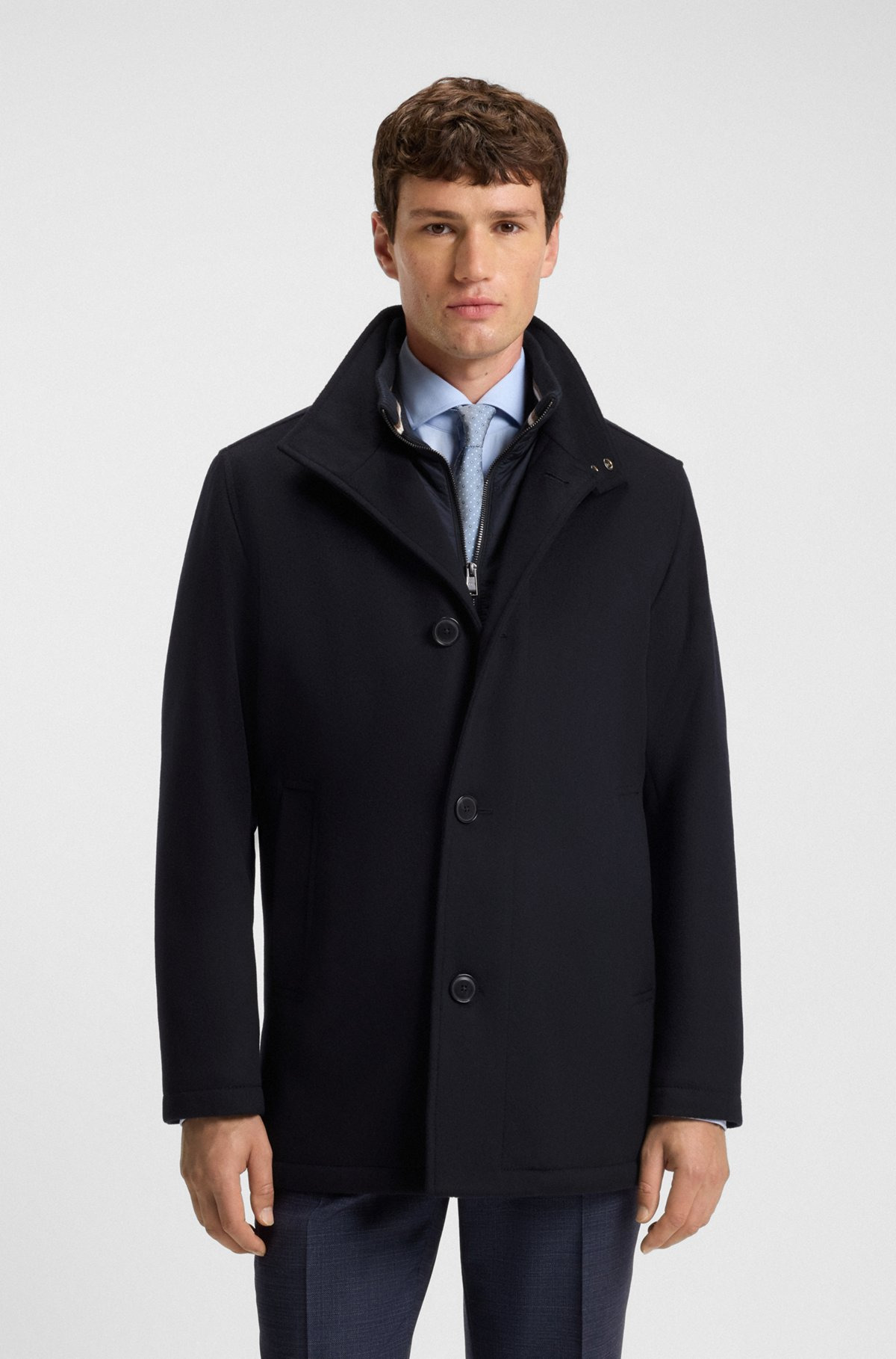 RELAXED-FIT CAR COAT IN VIRGIN WOOL AND CASHMERE - 2