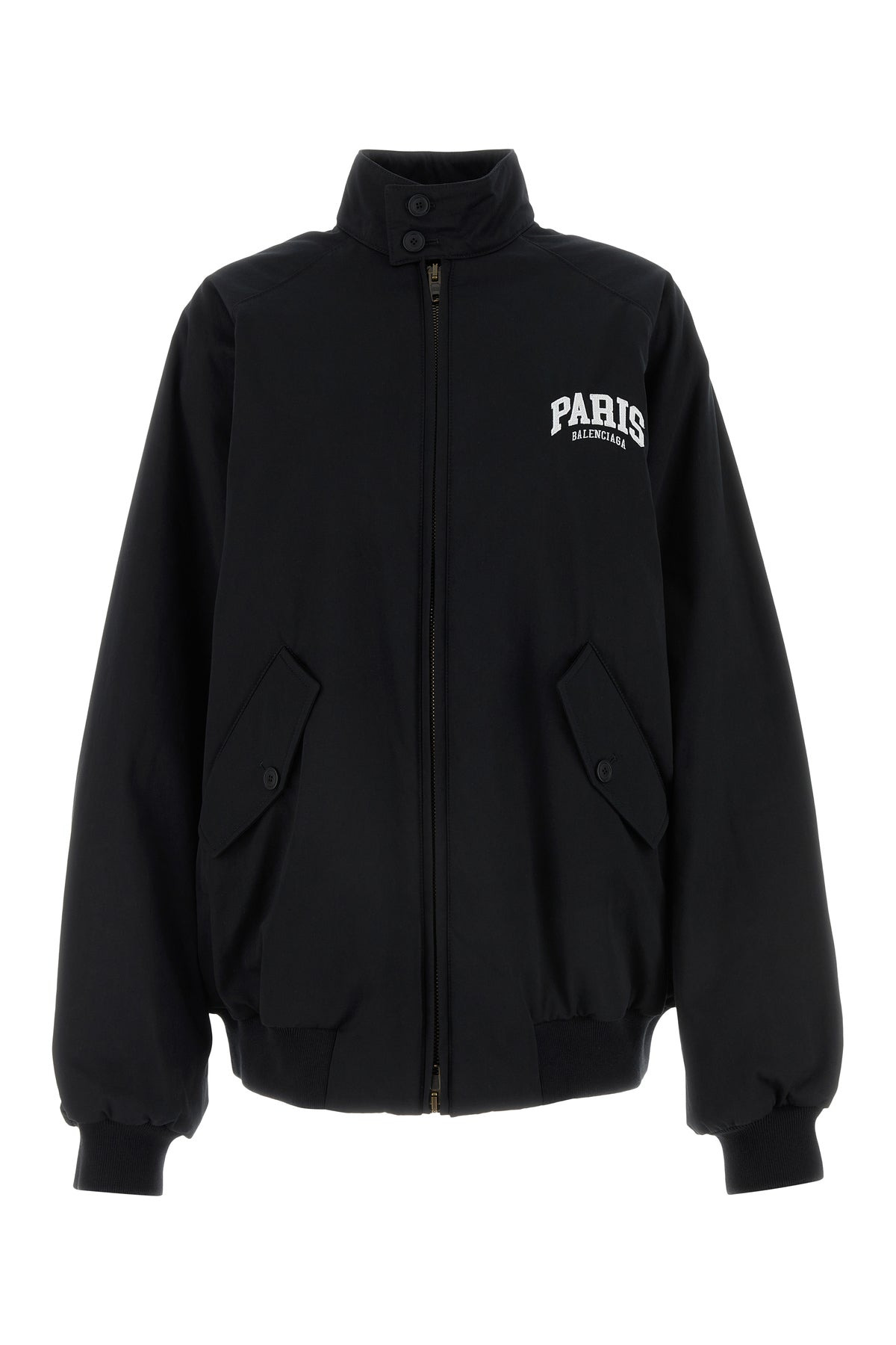 Black cotton oversize jacket - 1