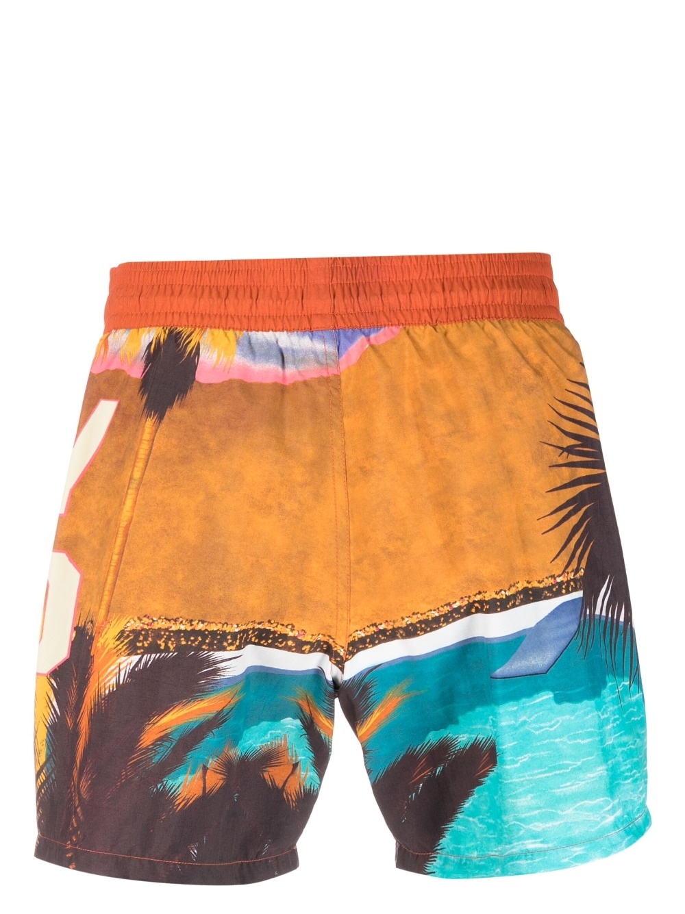landscape-print swim shorts - 2
