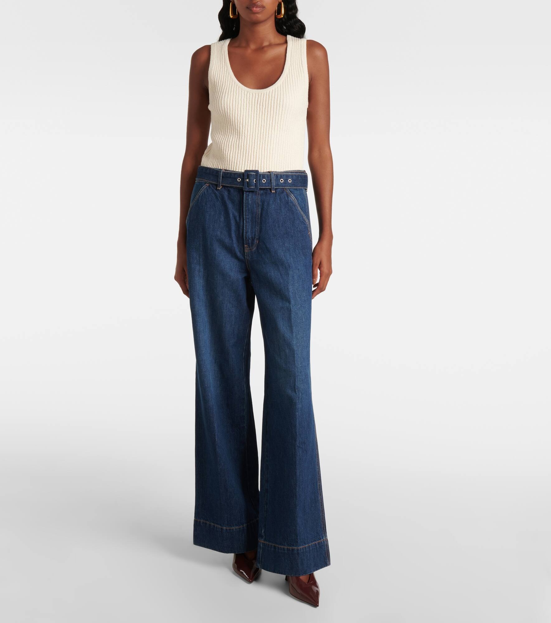 Taylor high-rise wide-leg jeans - 7