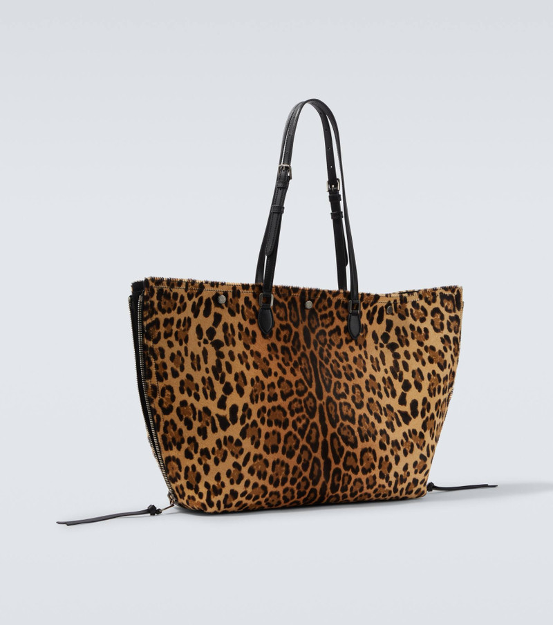 Atene leopard-print calf hair tote bag 5