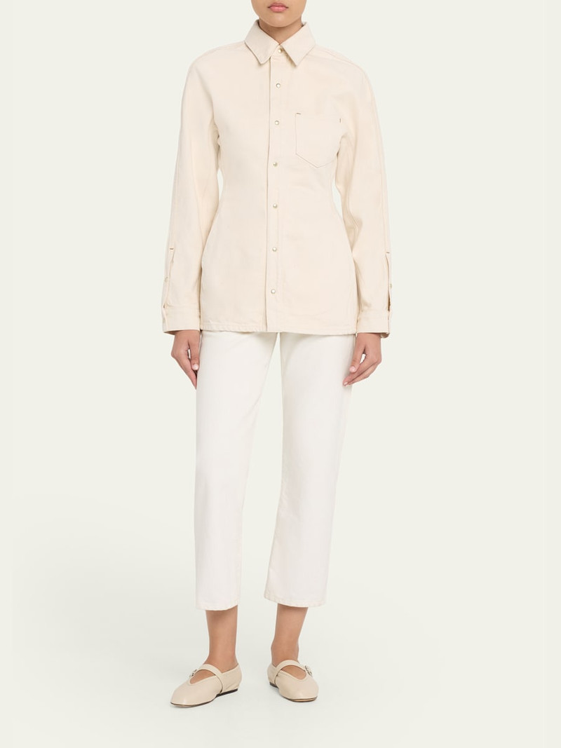 OSSOU Cinch Long-Sleeve Denim Shirt outlook