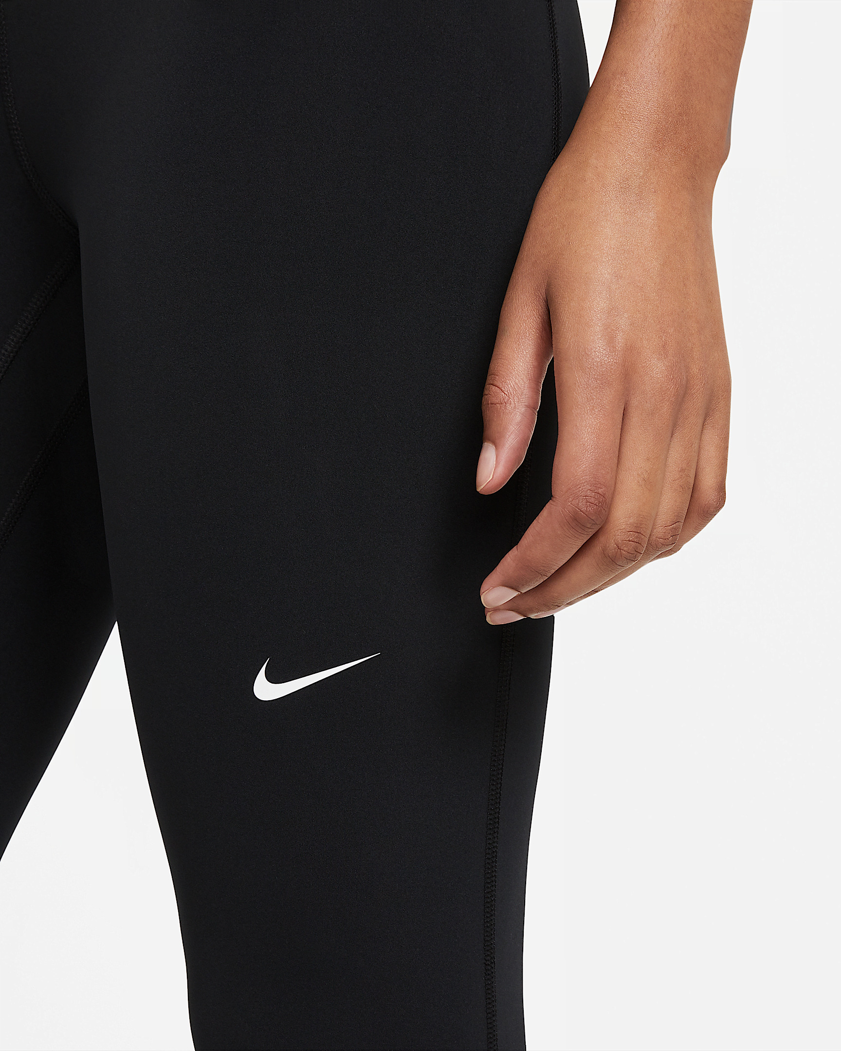 Nike Pro Women's Mid-Rise Crop Mesh Panel Leggings - 3