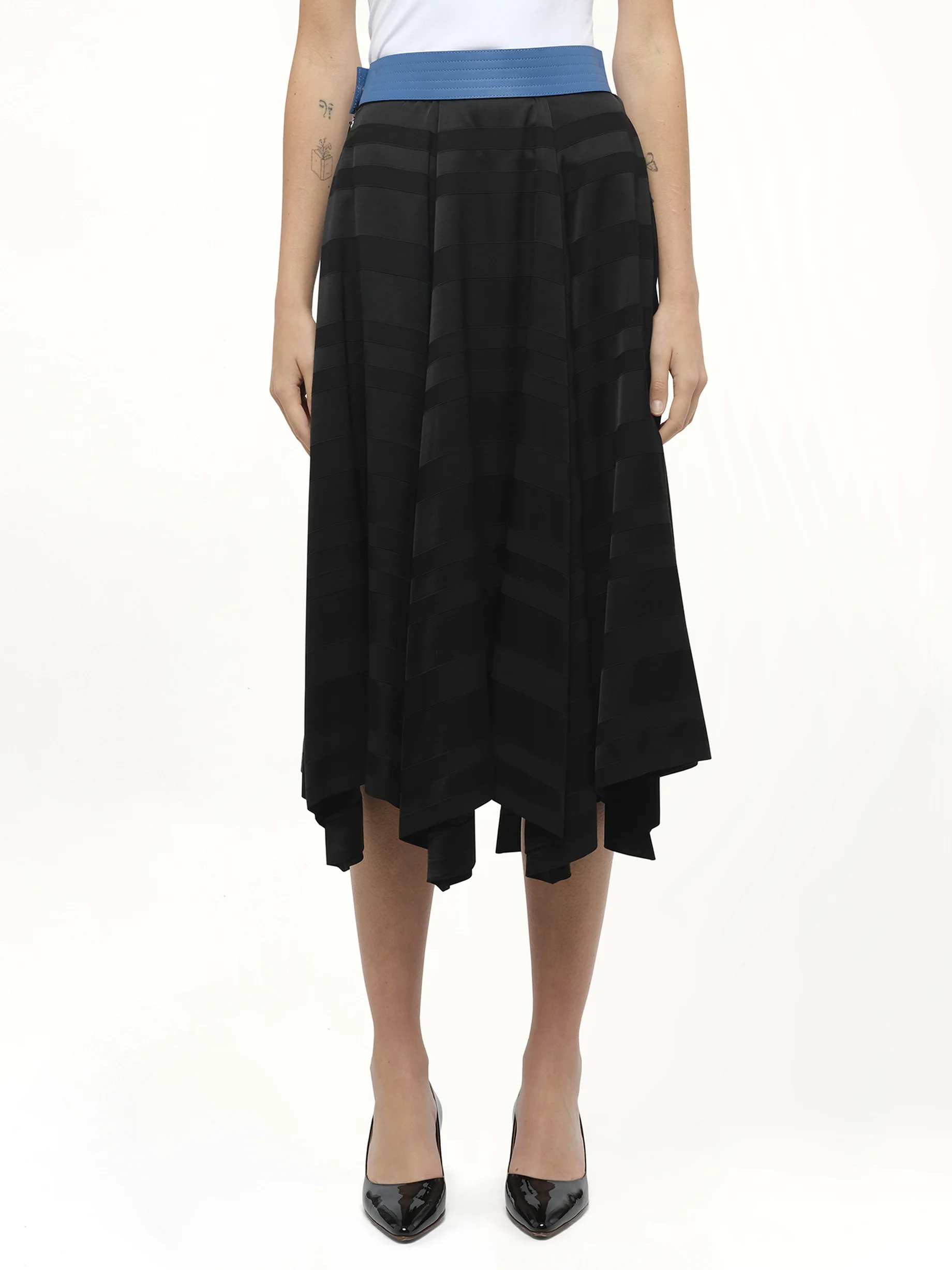 Asym Skirt in Black - 1
