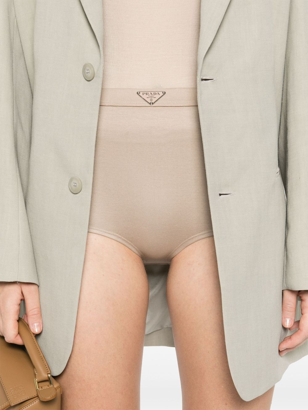 triangle-enamel mini shorts - 5