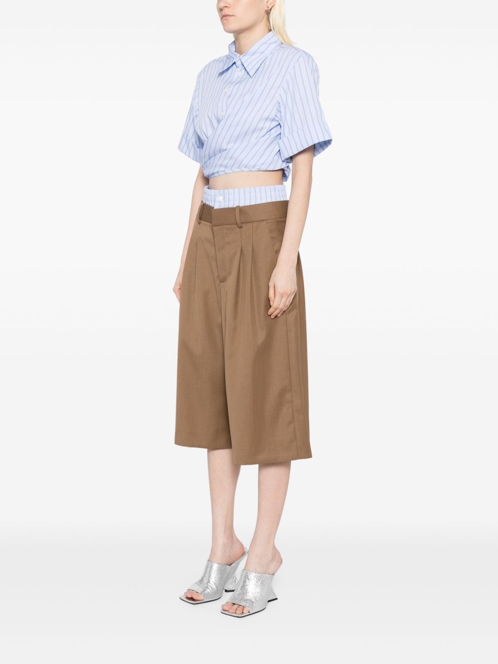 wrap cropped shirt - 3