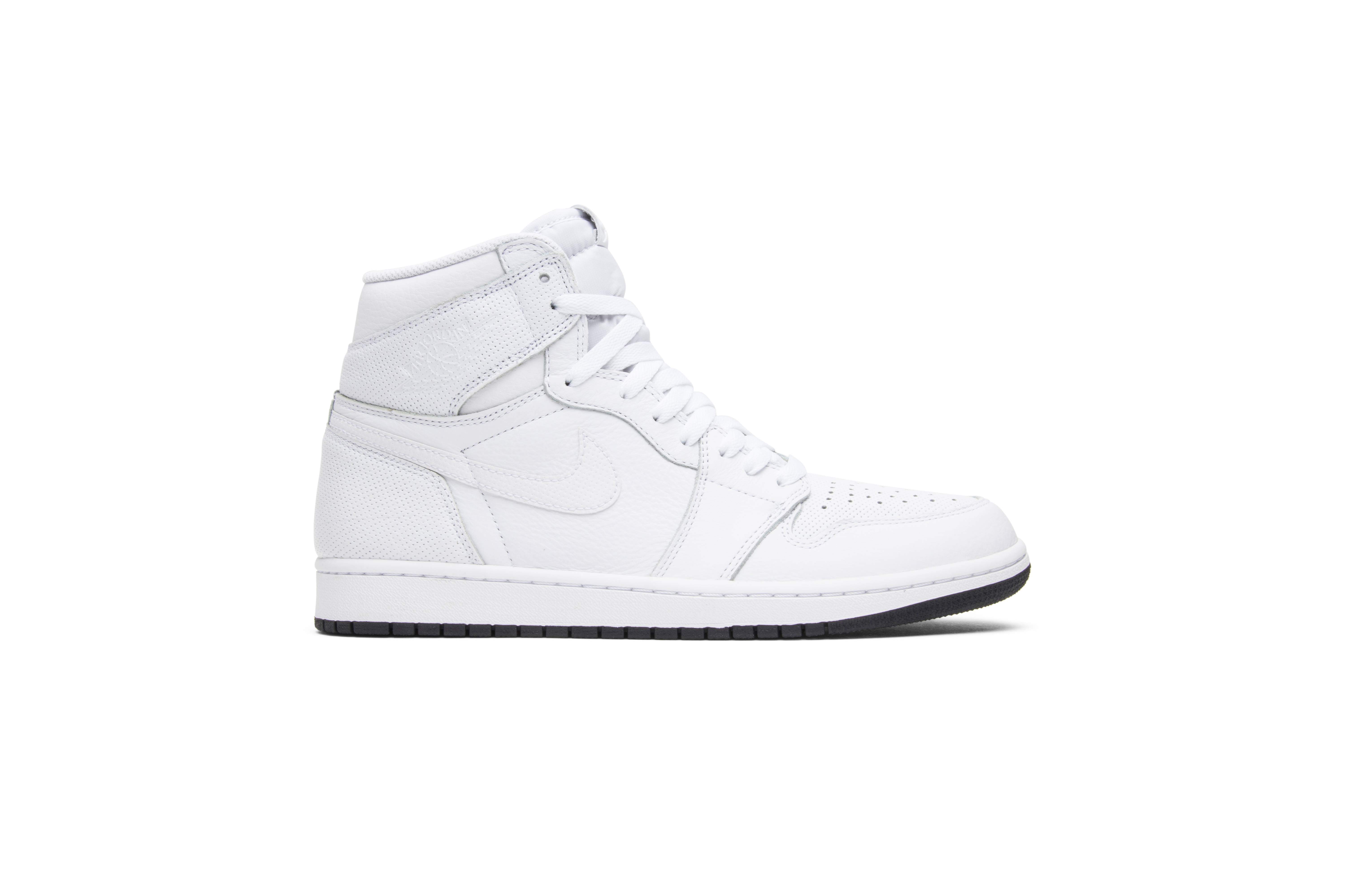 Air jordan 1 retro high og white perforated shop